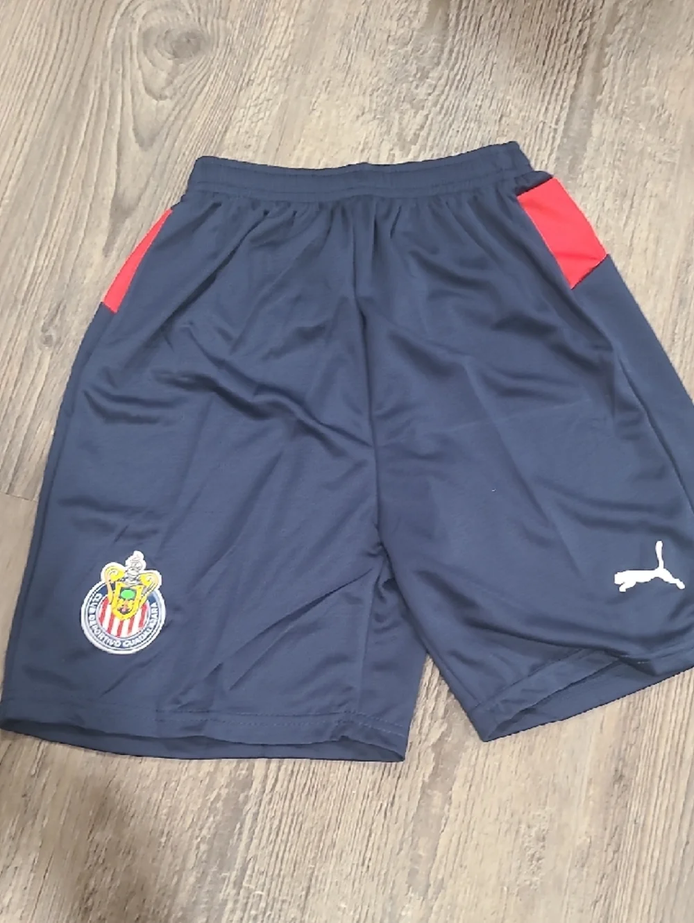 PUMA Guadalajara Soccer Jersey and Shorts Set Red White Navy Blue Size S - Picture 7 of 9
